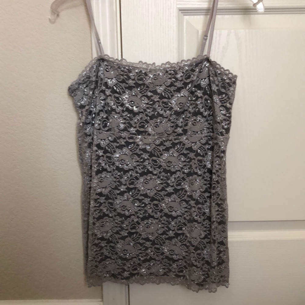 Grey Lacey Camisole Medium